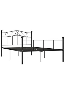 Czarne metalowe łózko dwuosobowe 180x200 cm - Fiosa ze sklepu Edinos.pl w kategorii Łóżka i materace - zdjęcie 172229799