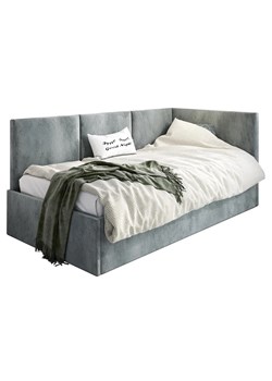 Szare łóżko tapicerowane z pojemnikiem Sorento - 3 rozmiary ze sklepu Edinos.pl w kategorii Łóżka i materace - zdjęcie 172229856