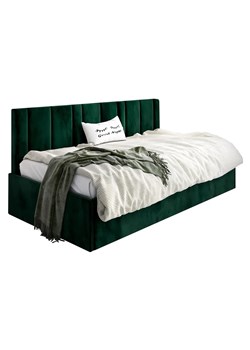 Zielone tapicerowane łóżko z oparciem Casini 4X - 3 rozmiary ze sklepu Edinos.pl w kategorii Łóżka i materace - zdjęcie 172230256