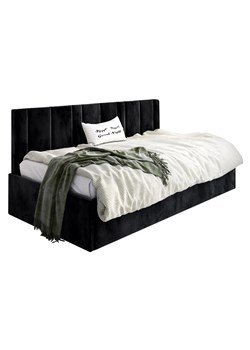 Czarne tapicerowane łóżko leżanka Casini 4X - 3 rozmiary ze sklepu Edinos.pl w kategorii Łóżka i materace - zdjęcie 172230258