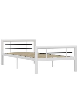 Białe metalowe łóżko pojedyncze 100x200 cm - Hegrix ze sklepu Edinos.pl w kategorii Łóżka i materace - zdjęcie 172230497