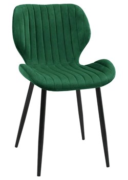 Nowoczesne krzesło welurowe butelkowa zieleń - Oferion 3X ze sklepu Edinos.pl w kategorii Krzesła - zdjęcie 172230547