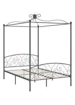 Szare rustykalne łóżko małżeńskie 140x200 cm - Orfes ze sklepu Edinos.pl w kategorii Łóżka i materace - zdjęcie 172231225