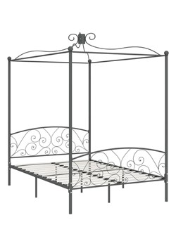 Szare rustykalne łóżko małżeńskie 140x200 cm - Ifrexi ze sklepu Edinos.pl w kategorii Łóżka i materace - zdjęcie 172231225