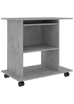 Loftowe biurko do pokoju na kółkach beton - Mexo ze sklepu Edinos.pl w kategorii Biurka i sekretarzyki - zdjęcie 172231379