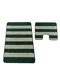 Zielony antypoślizgowy komplet dywaników łazienkowych - Lopo ze sklepu Edinos.pl w kategorii Dywaniki łazienkowe - zdjęcie 172231528