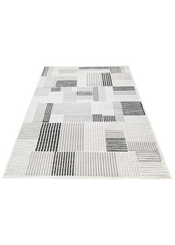 Nowoczesny popielaty dywan w geometryczny wzór - Amox 10X ze sklepu Edinos.pl w kategorii Dywany - zdjęcie 172231636