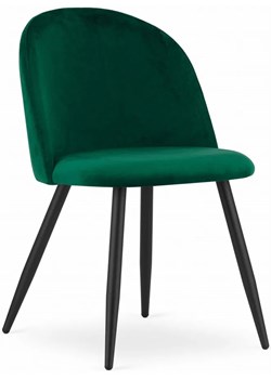 Zielone welurowe krzesło w stylu nowoczesnym G2-K01 ze sklepu Edinos.pl w kategorii Krzesła - zdjęcie 172231698