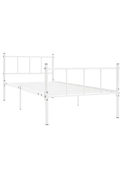 Białe metalowe łóżko pojedyncze 90x200 cm Z1-H88 ze sklepu Edinos.pl w kategorii Łóżka i materace - zdjęcie 172231735