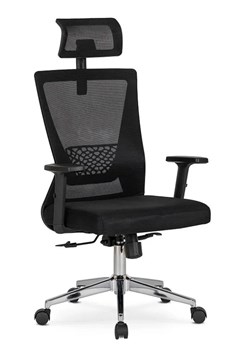 Czarny ergonomiczny regulowany fotel obrotowy - Raho - id: 39378 - marki Elior - 172231865 Czarny ergonomiczny regulowany fotel obrotowy - Raho ze sklepu Edinos.pl w kategorii Krzesła biurowe - zdjęcie 172231865