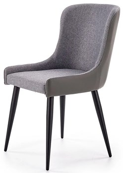 Krzesło tapicerowane Metor - popielate ze sklepu Edinos.pl w kategorii Krzesła - zdjęcie 172231906