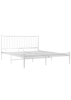 Białe industrialne metalowe łóżko małżeńskie 200x200 cm K6-D54 ze sklepu Edinos.pl w kategorii Łóżka i materace - zdjęcie 172231988