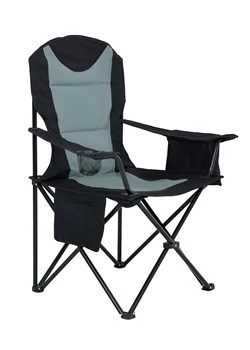 Składane krzesło kempingowe czarny + szary - Krebri ze sklepu Edinos.pl w kategorii Krzesła ogrodowe - zdjęcie 172232398