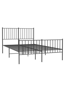 Czarne metalowe łózko małżeńskie 140x200cm L9-R72 ze sklepu Edinos.pl w kategorii Łóżka i materace - zdjęcie 172233045