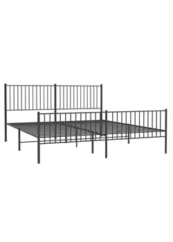 Czarne metalowe łóżko rustykalne 180x200cm - Romaxo ze sklepu Edinos.pl w kategorii Łóżka i materace - zdjęcie 172233055
