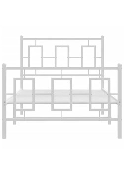 Białe metalowe łózko pojedyncze 90x200 cm - Esenti ze sklepu Edinos.pl w kategorii Łóżka i materace - zdjęcie 172233339
