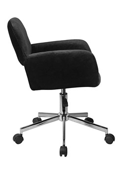 Czarny tapicerowany fotel obrotowy - Frokter ze sklepu Edinos.pl w kategorii Krzesła do biurka - zdjęcie 172233459