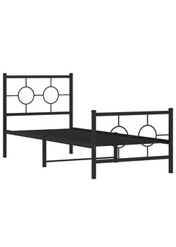 Czarne metalowe łóżko loftowe 80x200 cm - Ripper ze sklepu Edinos.pl w kategorii Łóżka i materace - zdjęcie 172233508