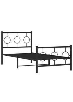 Czarne metalowe łóżko w stylu loft 100x200cm - Ripper ze sklepu Edinos.pl w kategorii Łóżka i materace - zdjęcie 172233516