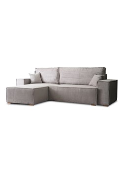 Szara narożna sofa z funkcją spania - Remida ze sklepu Edinos.pl w kategorii Narożniki - zdjęcie 172233705