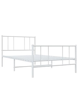 Białe metalowe łóżko loftowe 100x200 cm - Privex ze sklepu Edinos.pl w kategorii Łóżka i materace - zdjęcie 172233868