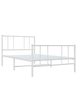Loftowe metalowe łózko białe 100x200 cm W1-P26 ze sklepu Edinos.pl w kategorii Łóżka i materace - zdjęcie 172233868