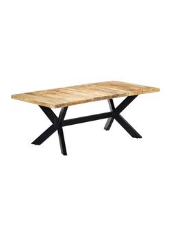 Stół z drewna mango Kalis 6X – jasnobrązowy ze sklepu Edinos.pl w kategorii Stoły - zdjęcie 172234495