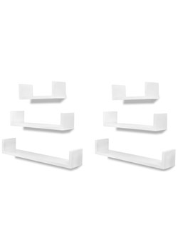 Zestaw modułowych półek ściennych Baffic 4X - biały ze sklepu Edinos.pl w kategorii Półki - zdjęcie 172234657