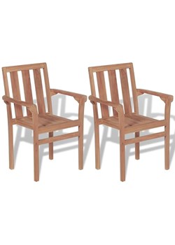 Zestaw drewnianych krzeseł ogrodowych - Jayden ze sklepu Edinos.pl w kategorii Krzesła ogrodowe - zdjęcie 172234799