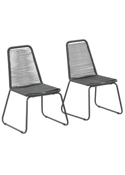 Zestaw polirattanowych krzeseł ogrodowych - Zaya ze sklepu Edinos.pl w kategorii Krzesła ogrodowe - zdjęcie 172234915