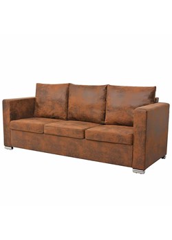 Przytulna brązowa sofa trzyosobowa - Vela 3Q ze sklepu Edinos.pl w kategorii Sofy i kanapy - zdjęcie 172234995