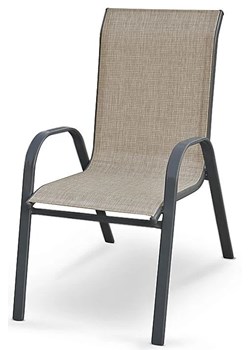 Modne krzesło ogrodowe, tarasowe Malaga - popiel ze sklepu Edinos.pl w kategorii Krzesła ogrodowe - zdjęcie 172235168