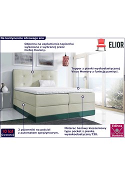Łóżko kontynentalne 200x200 - Kongel ze sklepu Edinos.pl w kategorii Łóżka i materace - zdjęcie 172235797