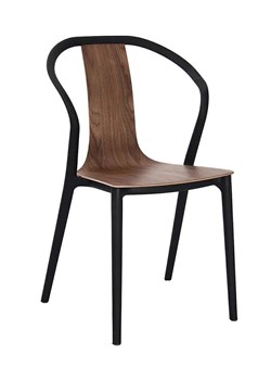 Designerskie krzesło tulipan Emeli - orzech ze sklepu Edinos.pl w kategorii Krzesła - zdjęcie 172235828