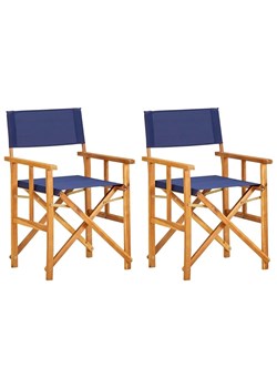 Komplet krzeseł reżysera Martin - niebieskie ze sklepu Edinos.pl w kategorii Krzesła ogrodowe - zdjęcie 172236197