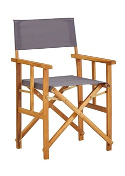 Krzesło reżyserskie składane Martin - popielate ze sklepu Edinos.pl w kategorii Krzesła ogrodowe - zdjęcie 172236207
