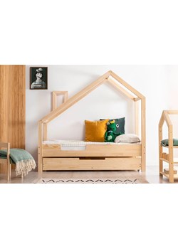 Drewniane łóżeczko dziecięce domek z szufladą Lumo 9X ze sklepu Edinos.pl w kategorii Łóżka dziecięce - zdjęcie 172236498