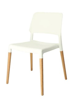 Białe skandynawskie krzesło minimalistyczne - Alldyn ze sklepu Edinos.pl w kategorii Krzesła - zdjęcie 172236769