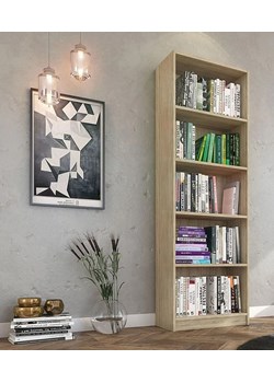 Regał na książki dąb sonoma - Fawios 3X ze sklepu Edinos.pl w kategorii Regały i witryny - zdjęcie 172237136