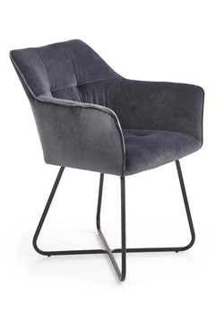 Modernistyczne krzesło muszelka Roxi - popiel ze sklepu Edinos.pl w kategorii Krzesła - zdjęcie 172237396