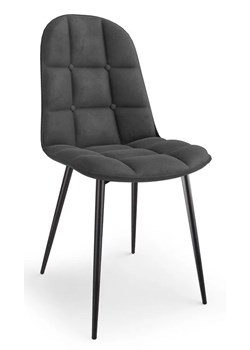 Nowoczesne pikowane krzesło Volter- popiel ze sklepu Edinos.pl w kategorii Krzesła - zdjęcie 172237597
