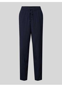 Spodnie materiałowe z wiskozy z elastycznym pasem ze sklepu Peek&Cloppenburg  w kategorii Spodnie damskie - zdjęcie 172238437