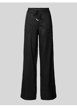 Spodnie lniane o luźnym kroju z tunelem model ‘JOVONIE’ ze sklepu Peek&Cloppenburg  w kategorii Spodnie damskie - zdjęcie 172238725