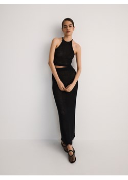 Reserved - Dzianinowa spódnica midi - czarny ze sklepu Reserved w kategorii Spódnice - zdjęcie 172241829
