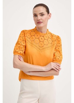 Morgan bluzka bawełniana DULIE damska kolor pomarańczowy gładka DULIE ze sklepu ANSWEAR.com w kategorii Bluzki damskie - zdjęcie 172243365
