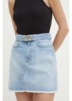 Twinset spódnica jeansowa kolor niebieski mini ołówkowa ze sklepu ANSWEAR.com w kategorii Spódnice - zdjęcie 172243605