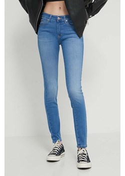 Tommy Jeans jeansy damskie kolor niebieski DW0DW17584 ze sklepu ANSWEAR.com w kategorii Jeansy damskie - zdjęcie 172243687