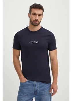 Guess t-shirt bawełniany męski kolor granatowy z aplikacją M4GI92 I3Z14 ze sklepu ANSWEAR.com w kategorii T-shirty męskie - zdjęcie 172243886
