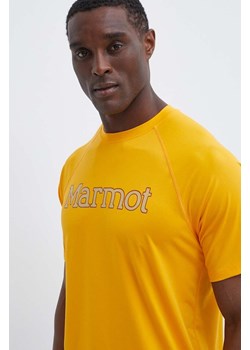 Marmot t-shirt sportowy Windridge Graphic kolor żółty z nadrukiem ze sklepu ANSWEAR.com w kategorii T-shirty męskie - zdjęcie 172243925