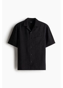 H & M - Koszula z domieszką lyocellu Regular Fit - Czarny ze sklepu H&M w kategorii Koszule męskie - zdjęcie 172244885